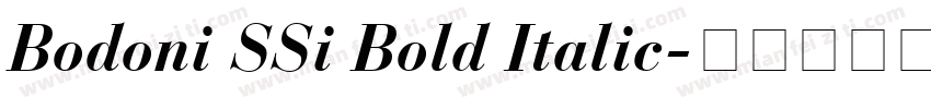 Bodoni SSi Bold Italic字体转换